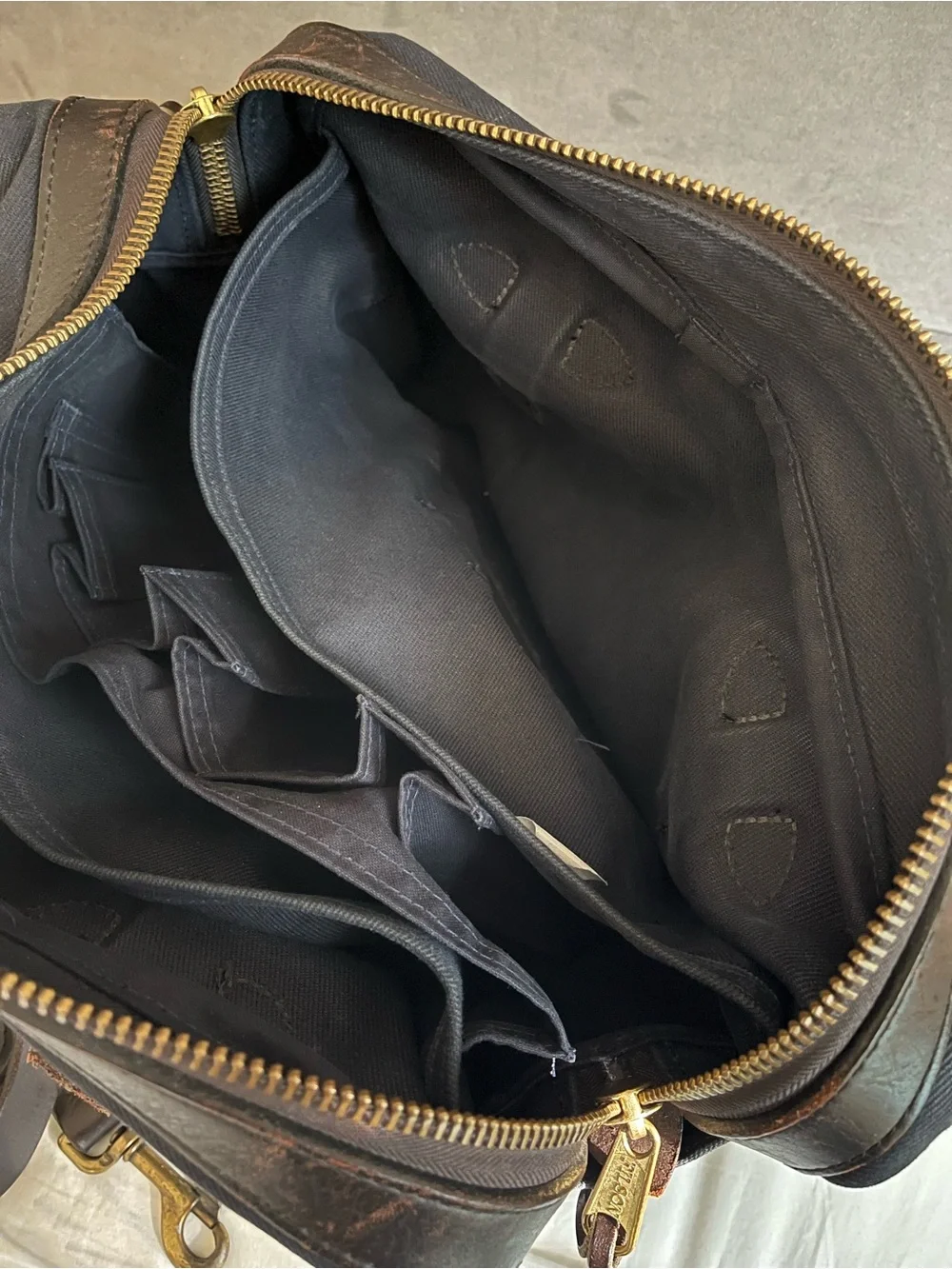 Filson 70257 Rugged Twill Briefcase Computer Bag In Navy